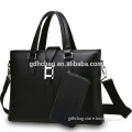 Business leather shoulder bag handbag man leisure document laptop bag
